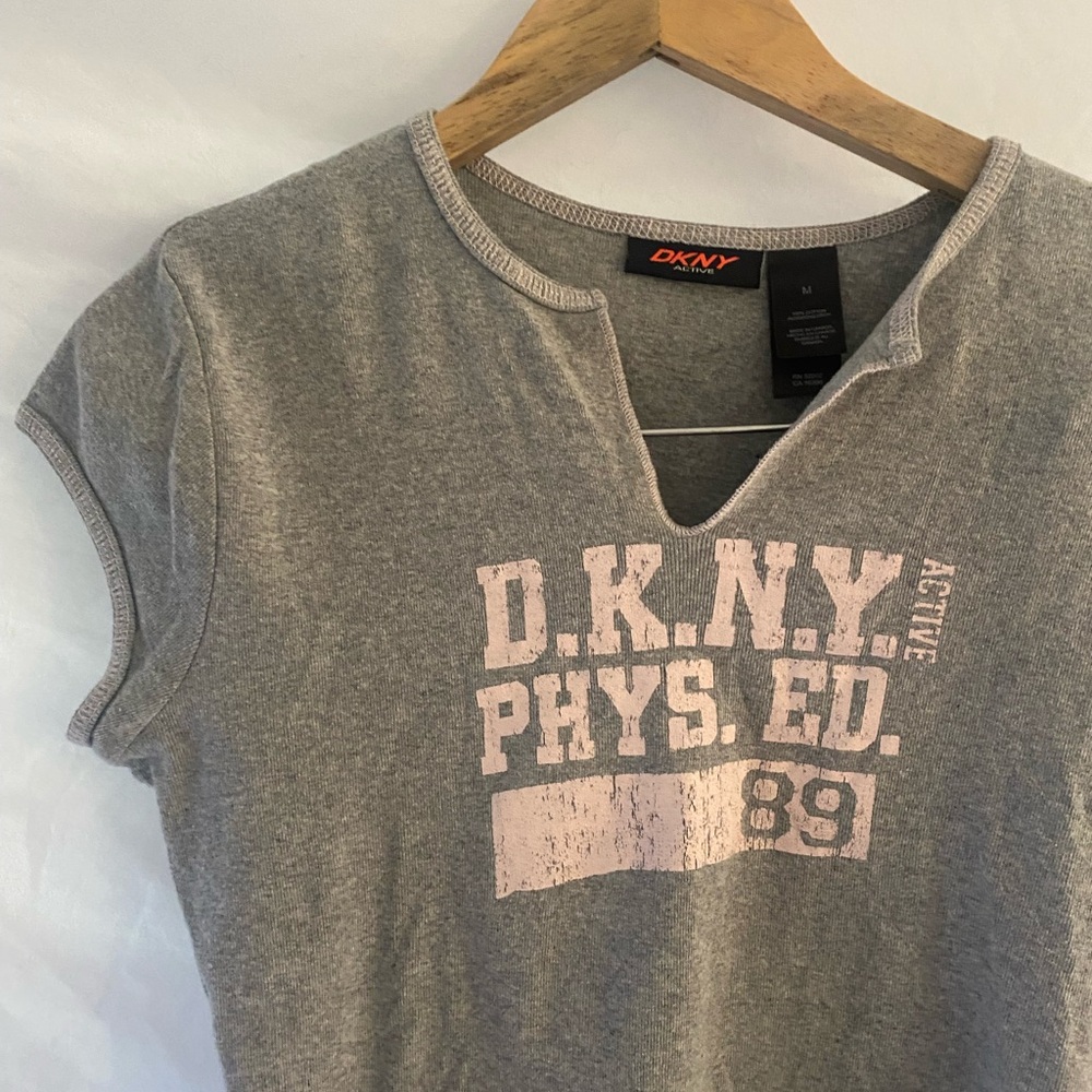 DKNY Active Heather Gray Top